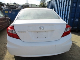 2012 HONDA CIVIC LX WHITE 4DR 1.8L VTEC AT A16325